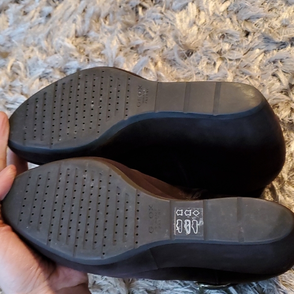 GEOX Respira brown suede wedge booties - Picture 9 of 11